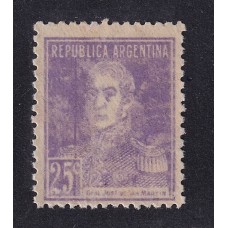 ARGENTINA 1924 GJ 604SG ESTAMPILLA NUEVA MINT CON VARIEDAD IMPRESA SOBRE GOMA U$ 40 + 50 %